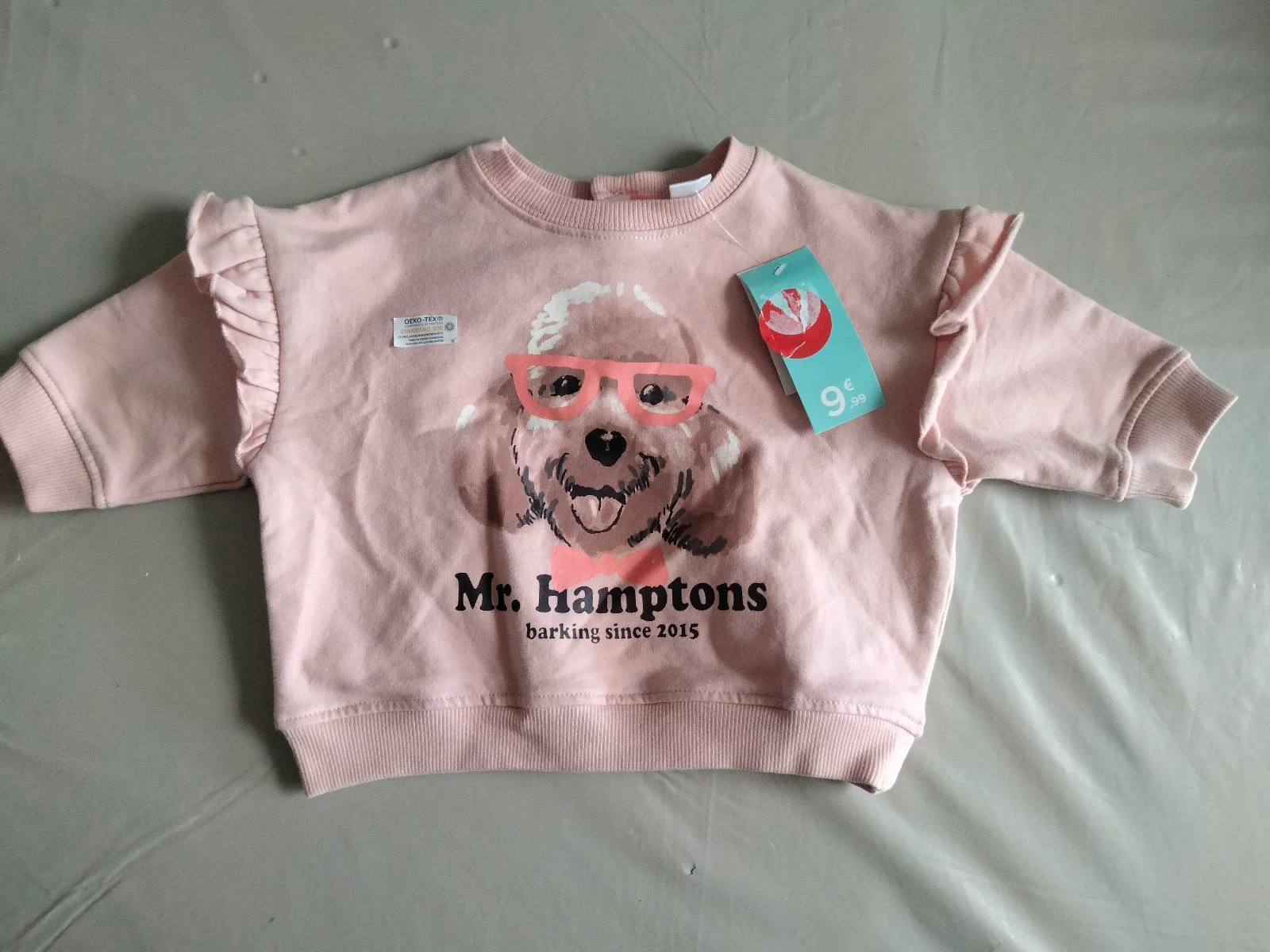 Sweat bébé | Tex | Neuf avec étiquette | Rose | 6 mois